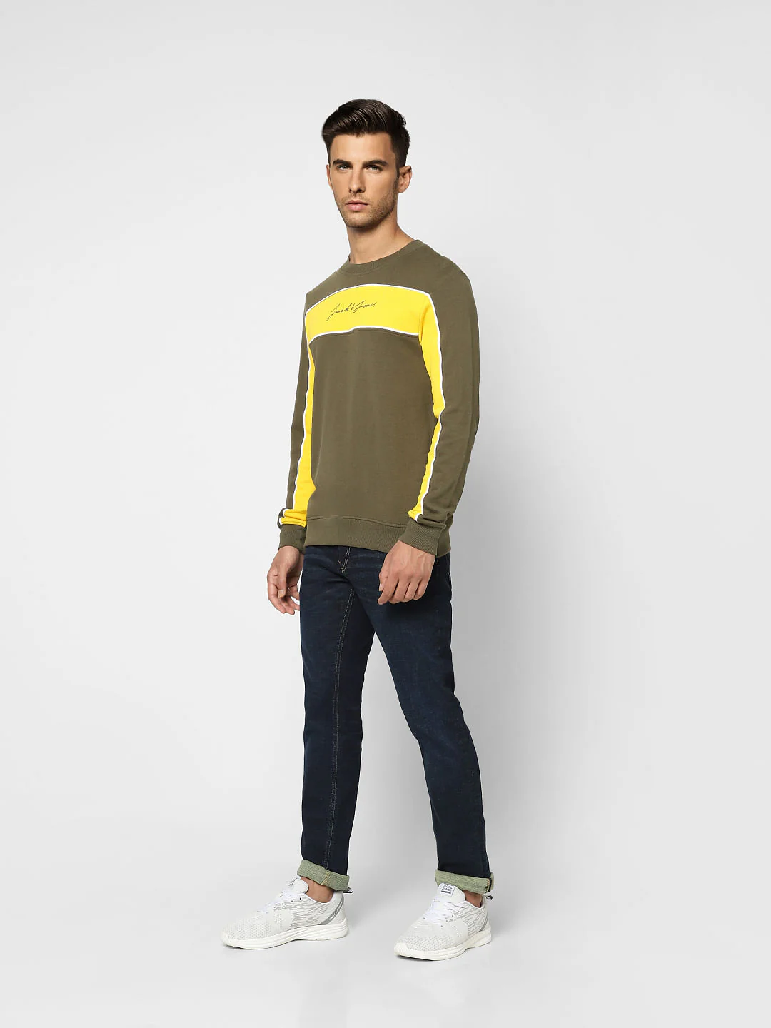 Green Colourblocked Sweatshirt - Image 6