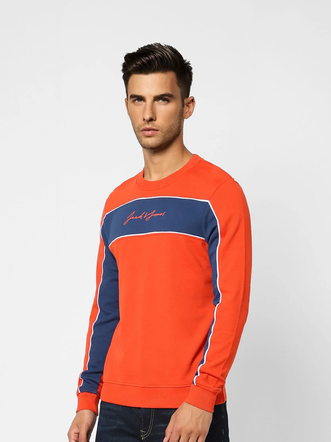 Red Colourblocked Sweatshirt - Image 3