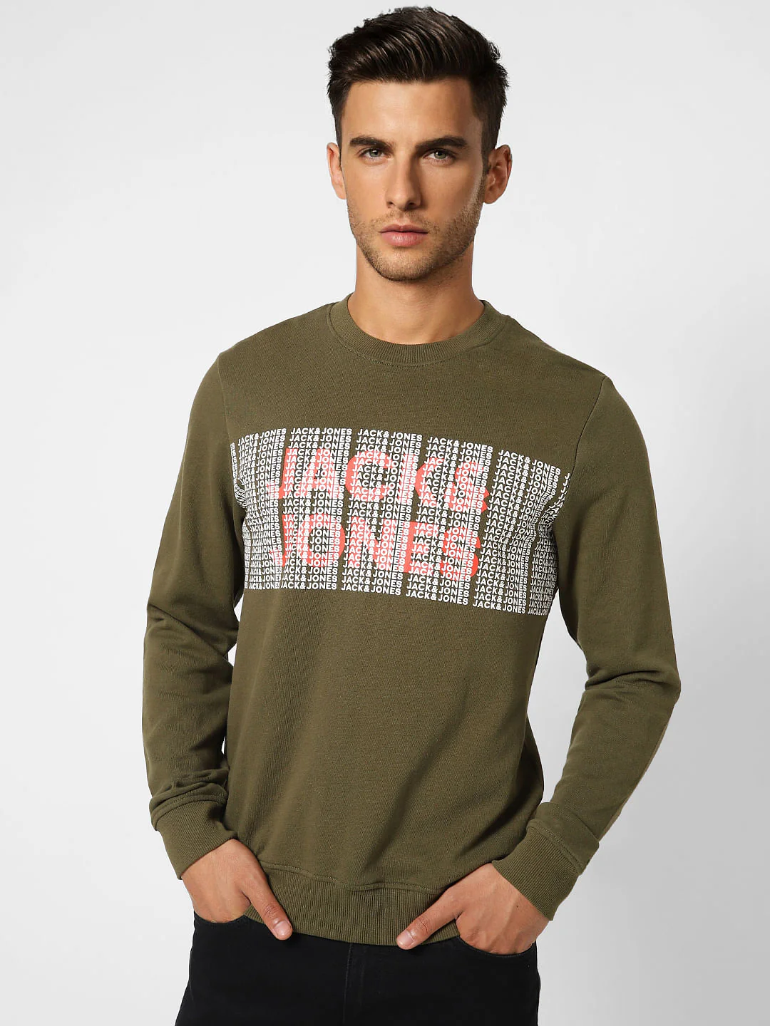 Green Logo Print Sweatshirt - Image 2