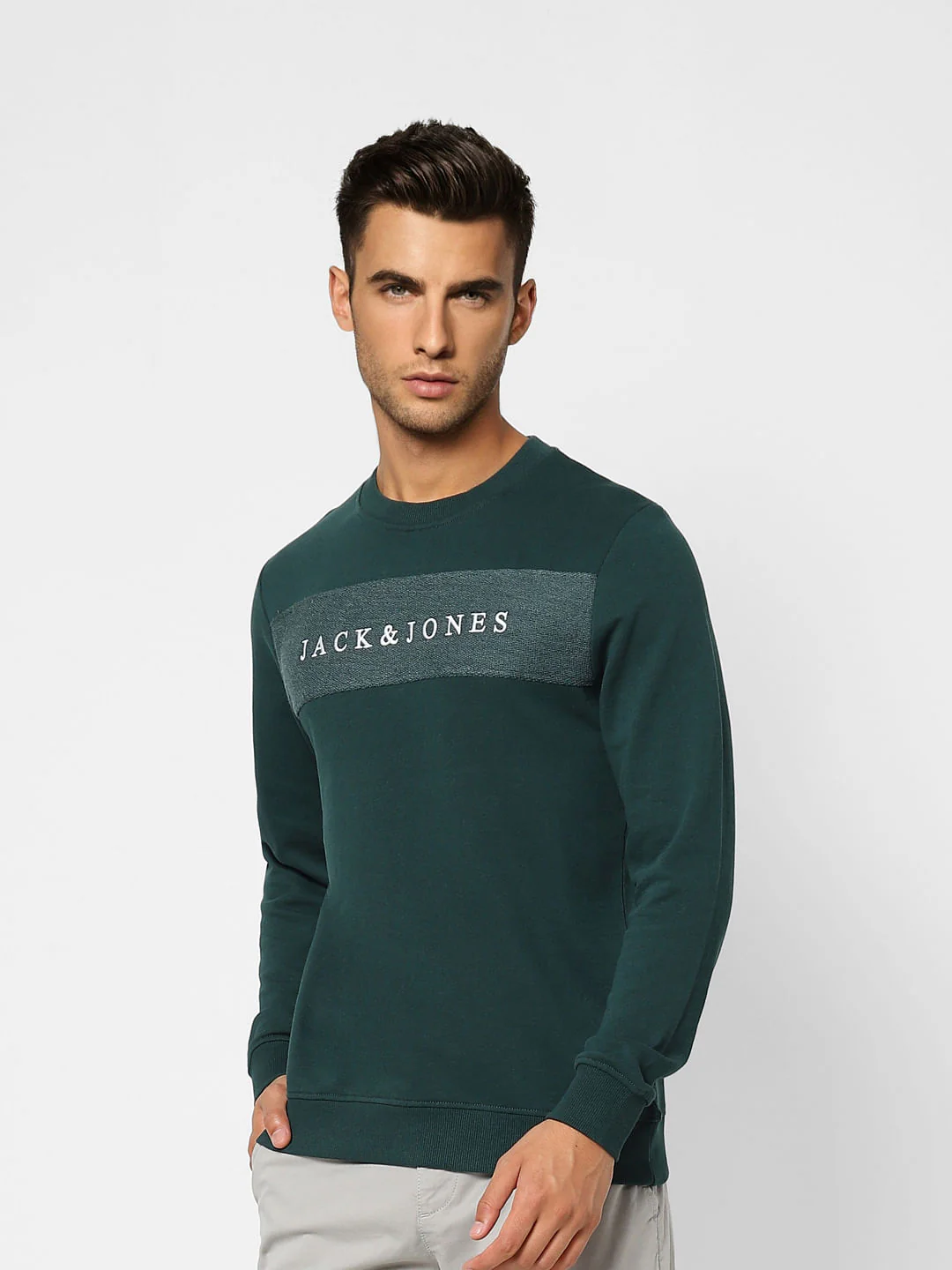 Green Logo Print Sweatshirt - Image 2