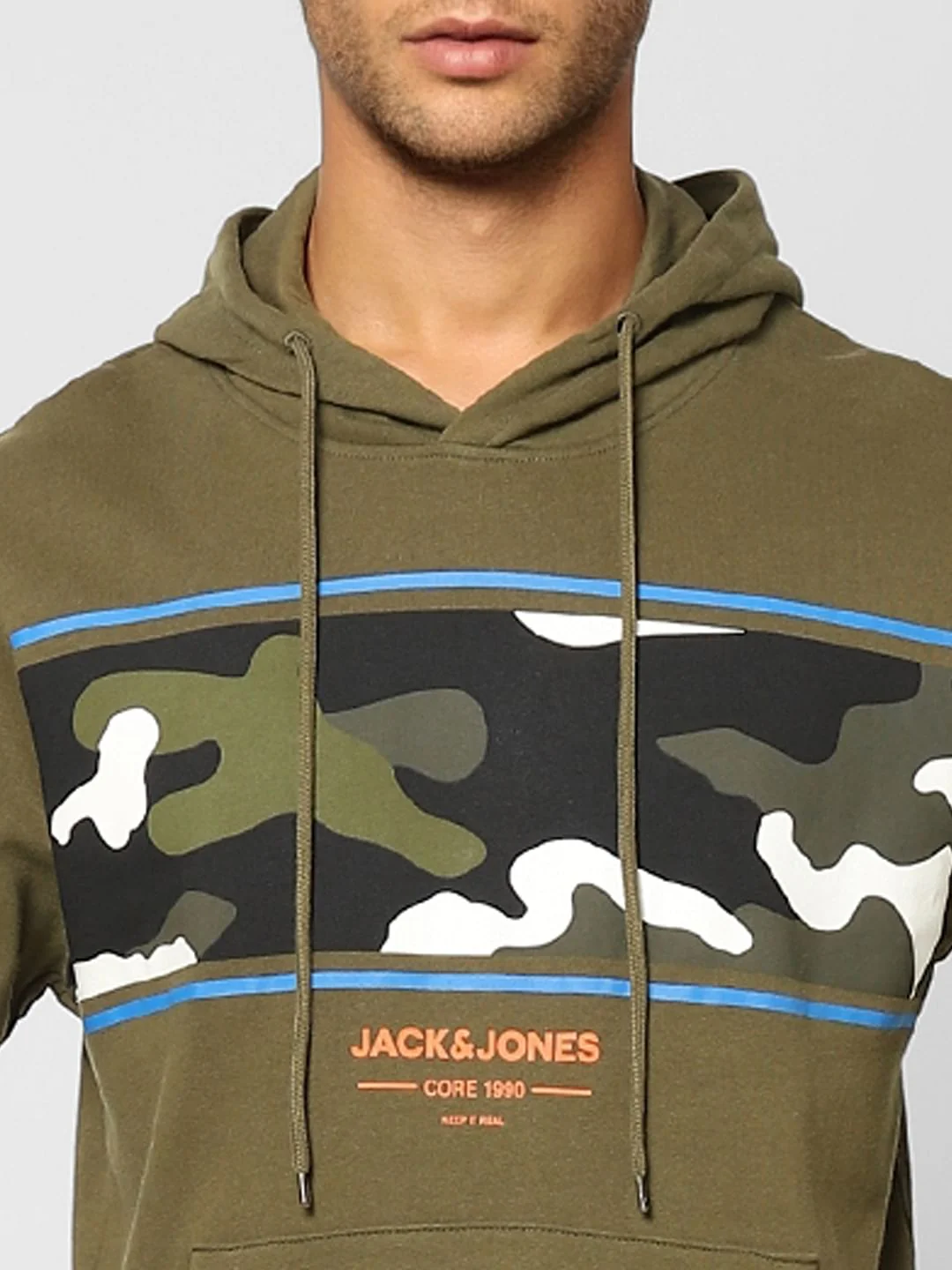Green Camo Print Hooded Sweatshirt - Image 5