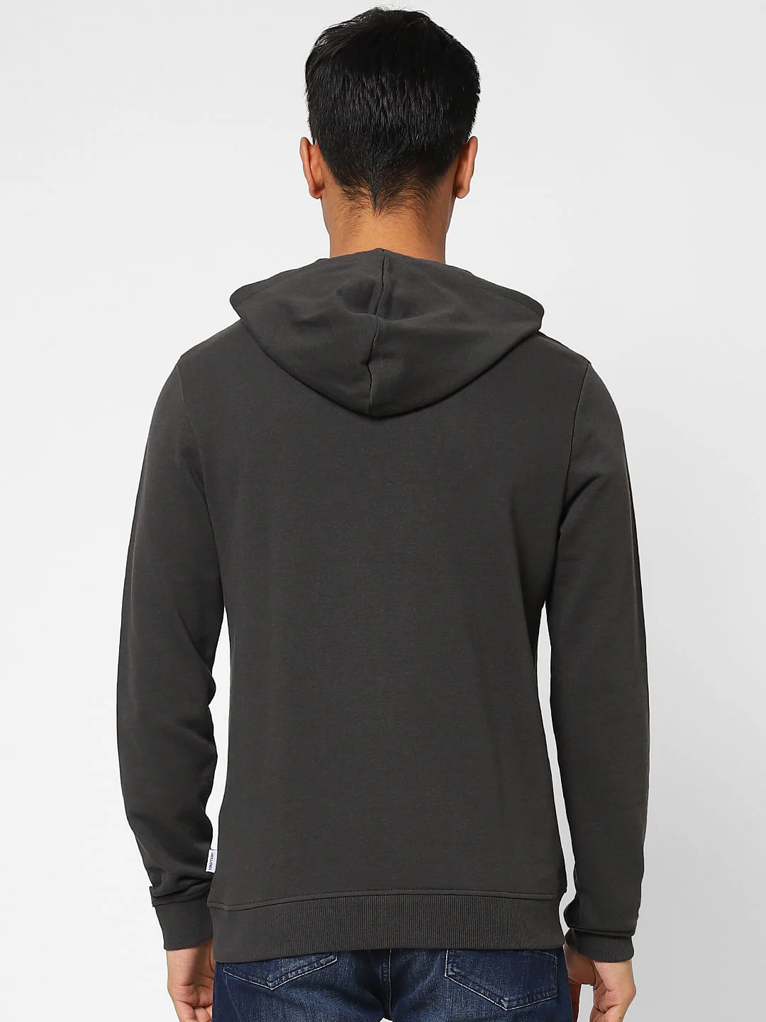 Black Logo Print Hooded Sweatshirt - Image 4