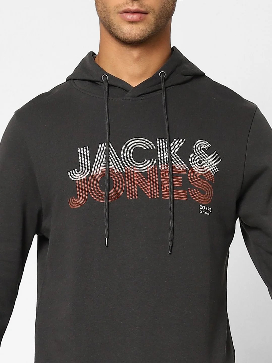 Black Logo Print Hooded Sweatshirt - Image 5