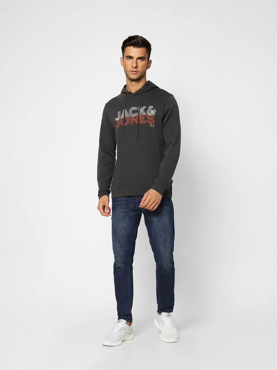 Black Logo Print Hooded Sweatshirt - Image 6