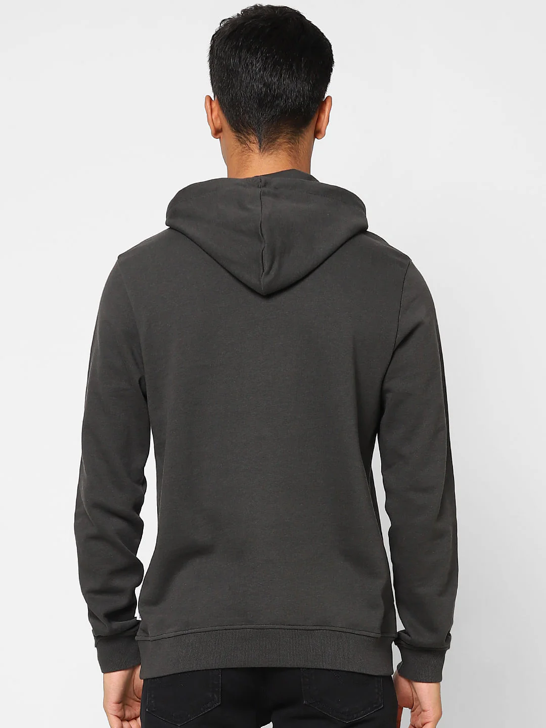 Black Logo Print Hooded Sweatshirt - Image 4