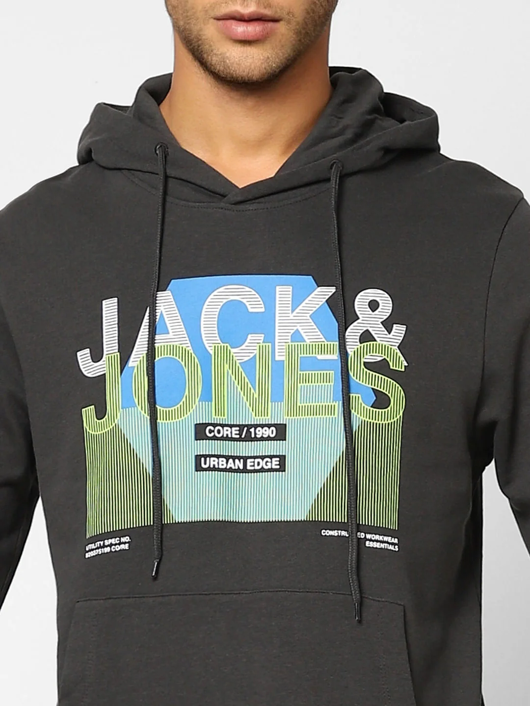 Black Logo Print Hooded Sweatshirt - Image 5