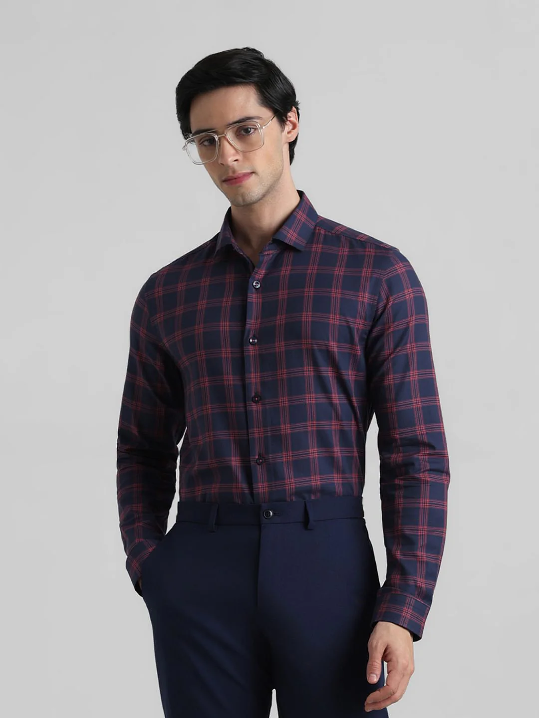 Blue Check Formal Shirt
