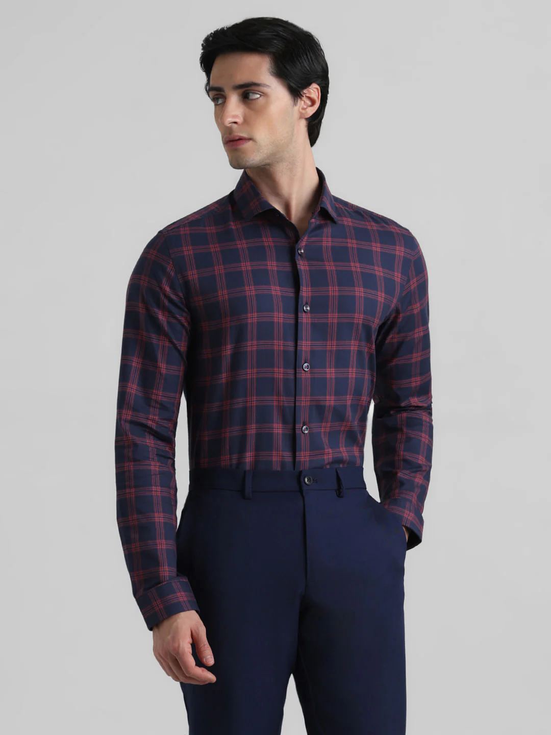 Blue Check Formal Shirt - Image 2