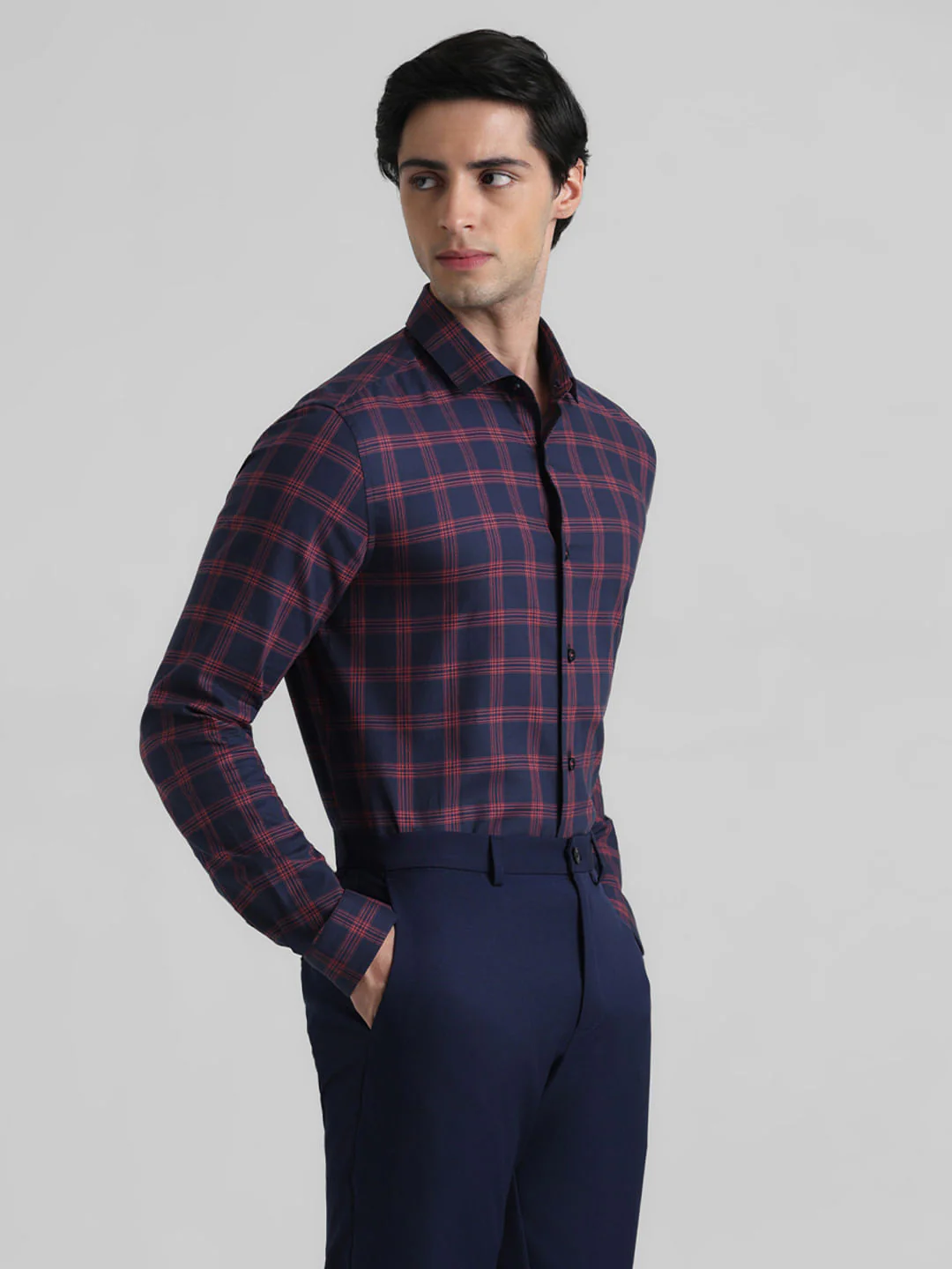 Blue Check Formal Shirt - Image 3