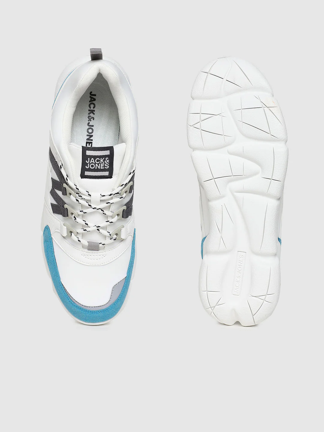 White Colourblocked Sneakers - Image 4