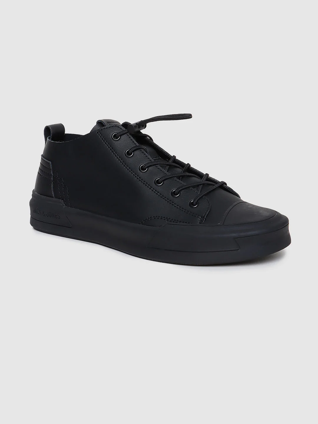 Black Leather Sneakers
