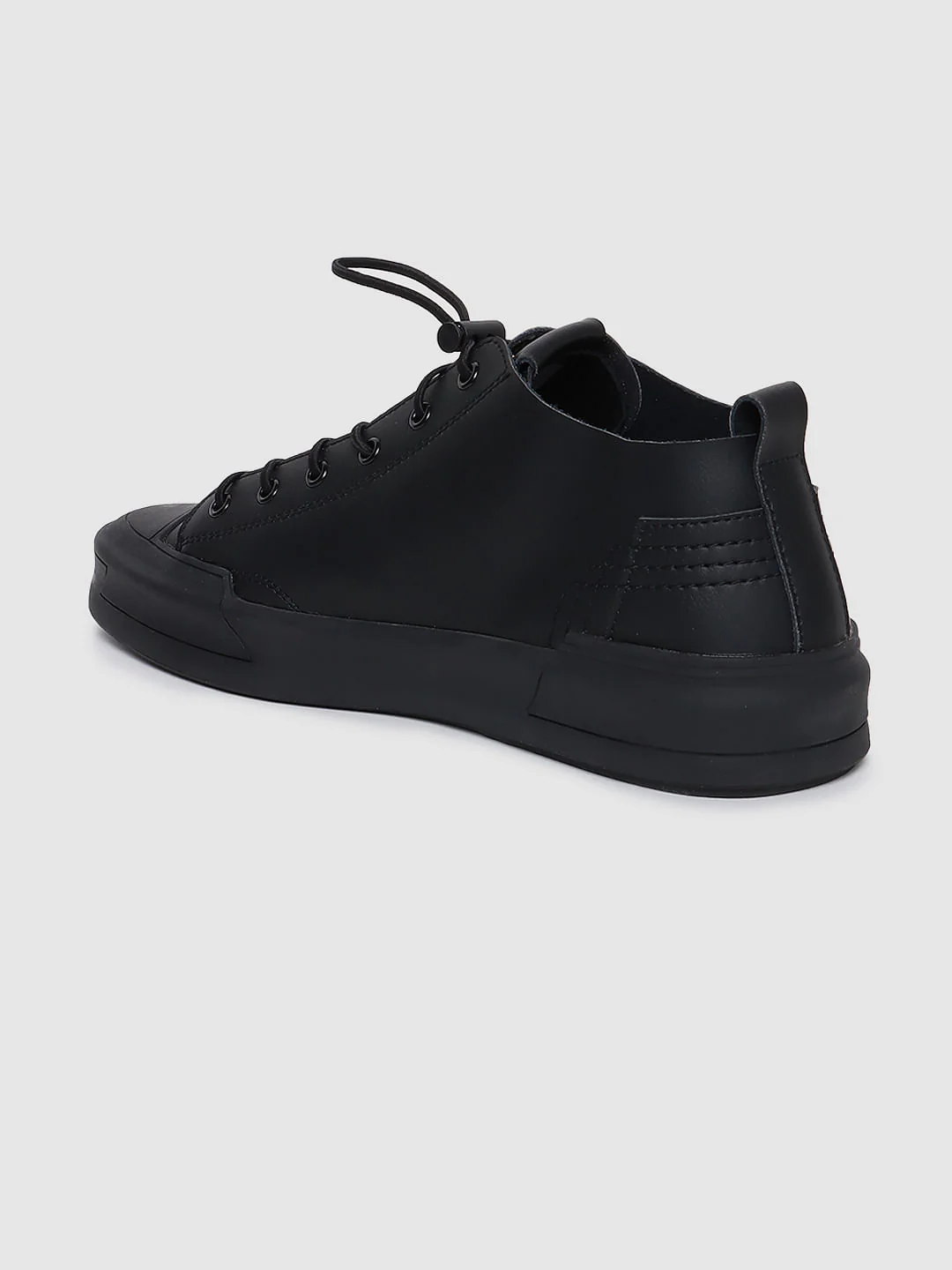 Black Leather Sneakers - Image 3
