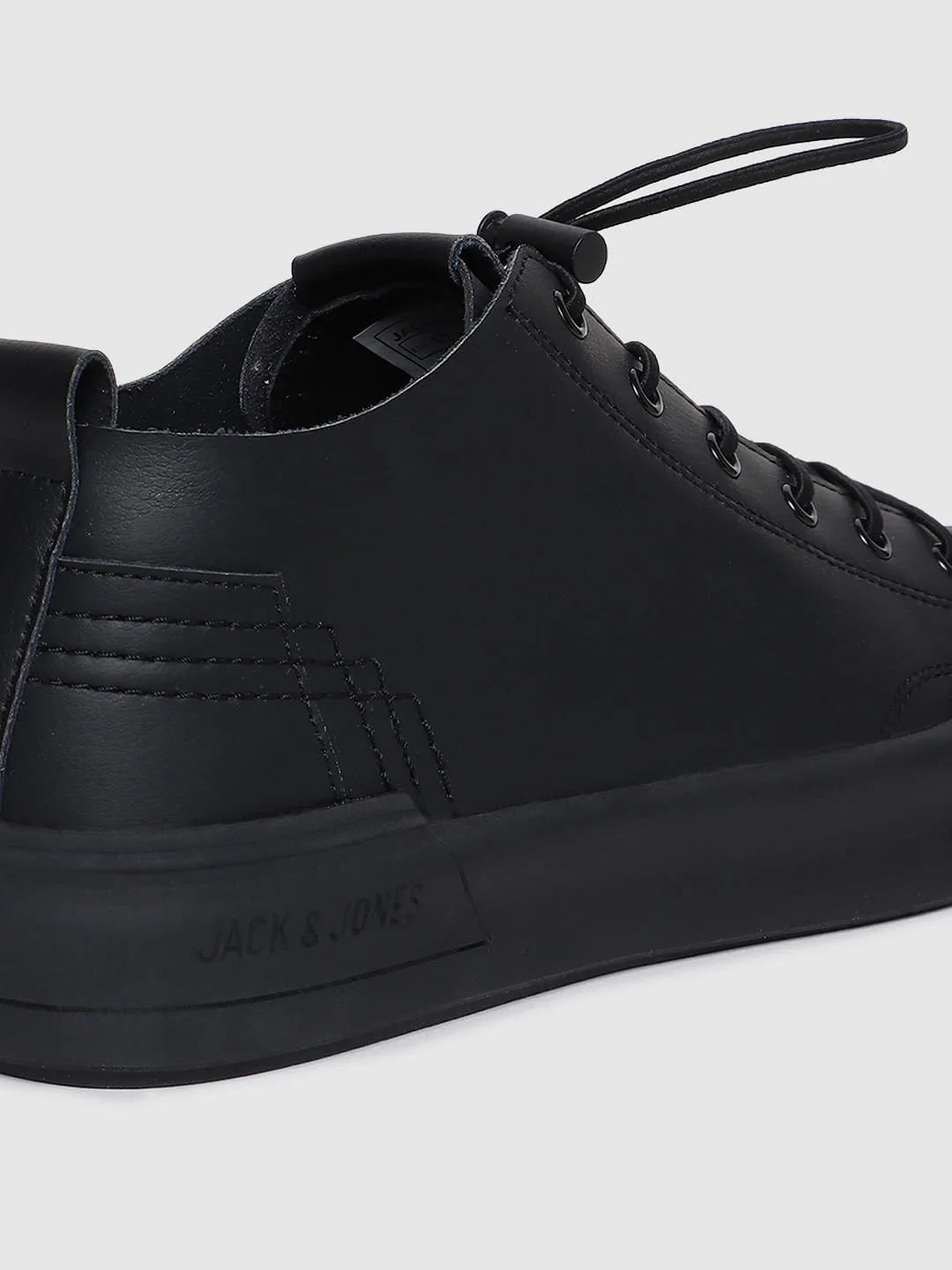 Black Leather Sneakers - Image 5