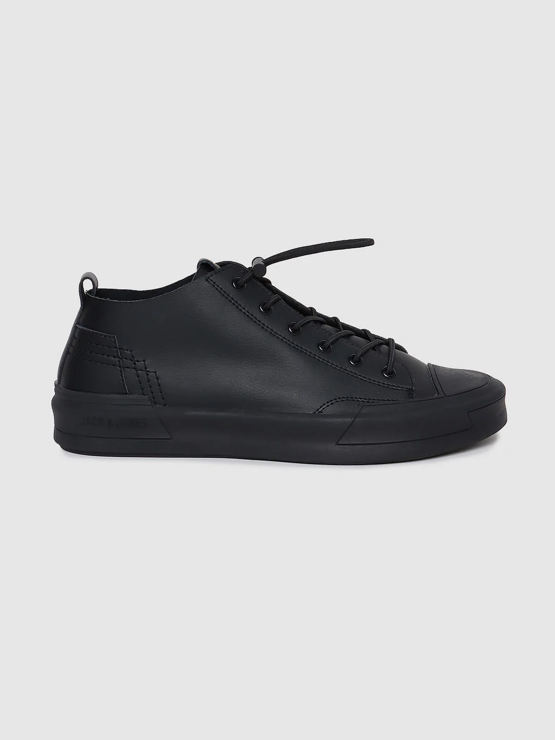 Black Leather Sneakers - Image 2