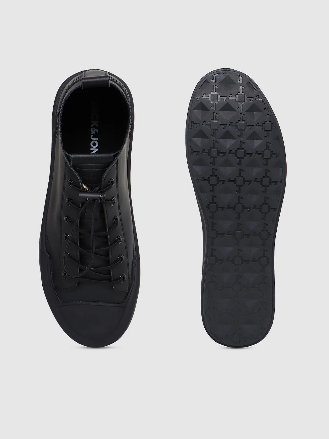 Black Leather Sneakers - Image 4