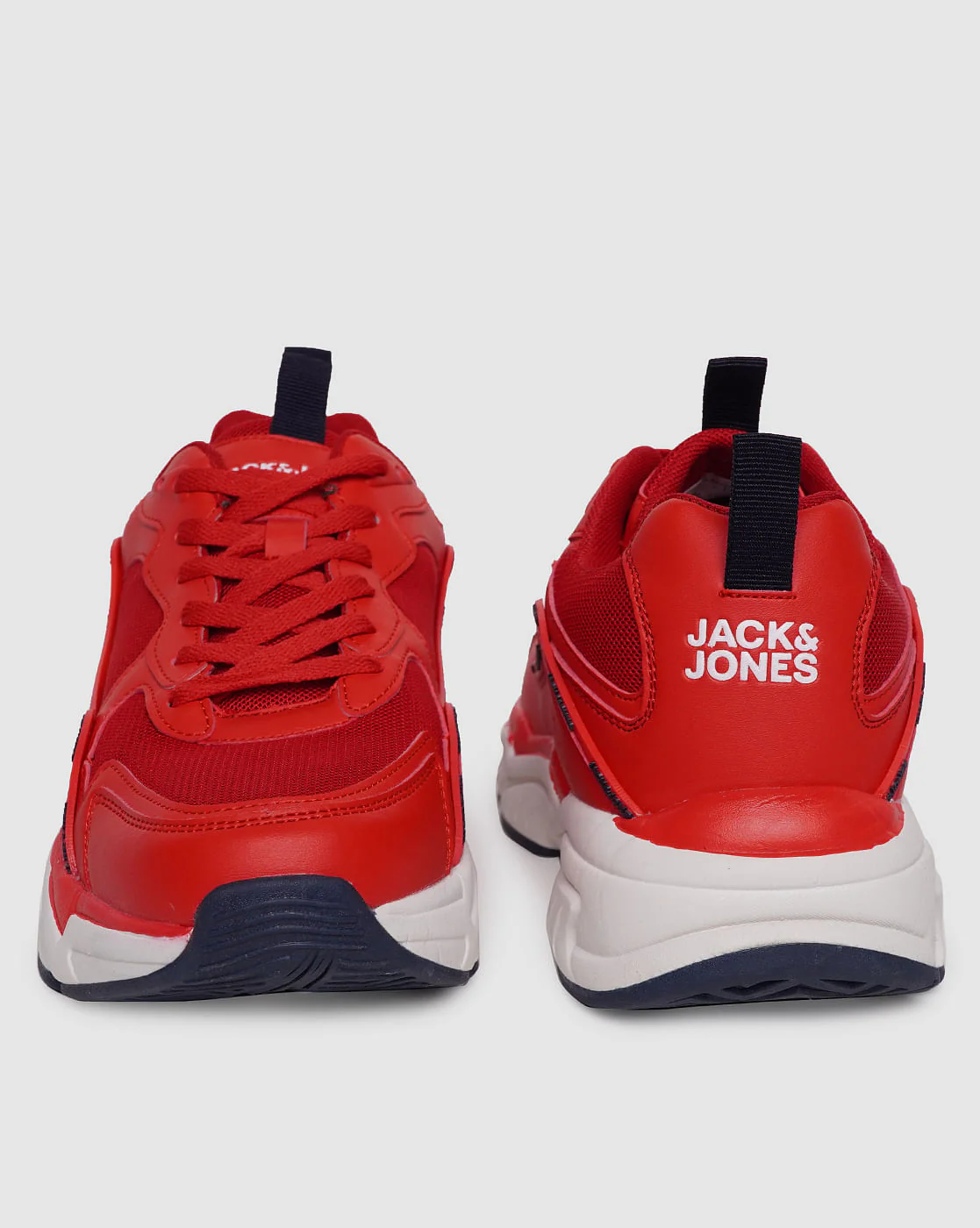 Red Lace Up Sneakers - Image 3