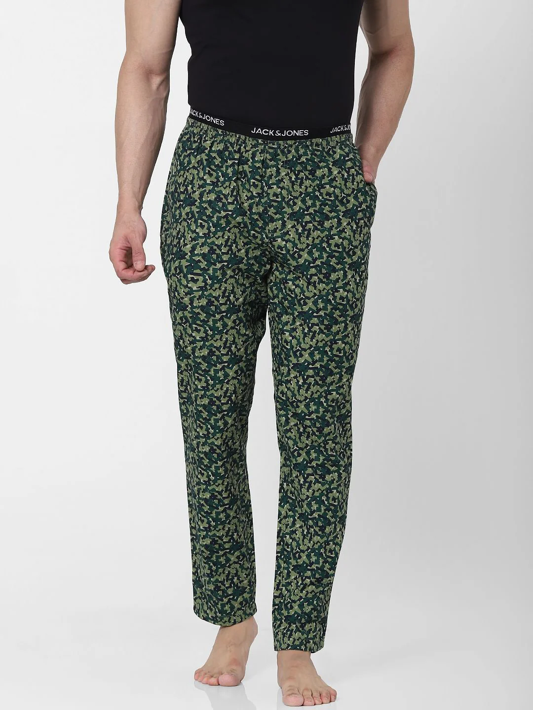 Green Abstract Print Pyjamas - Image 2