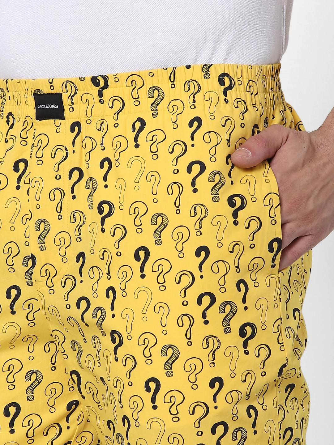 Yellow Question Mark Print Pyjamas - Image 5
