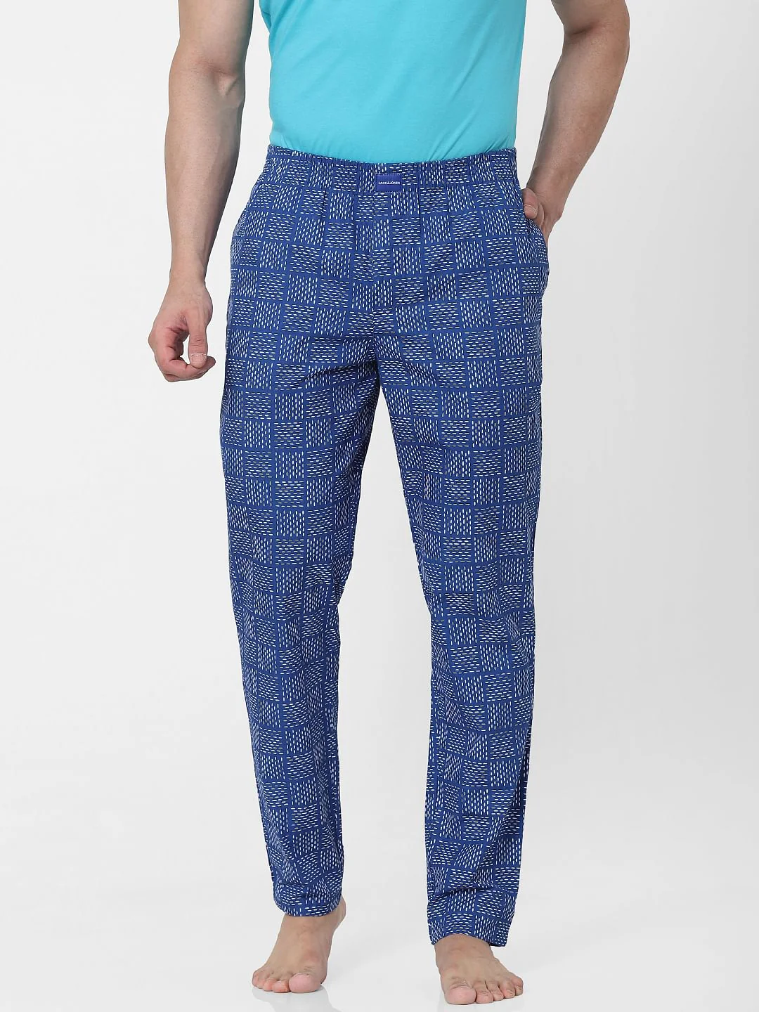Blue Abstract Print Pyjamas - Image 2