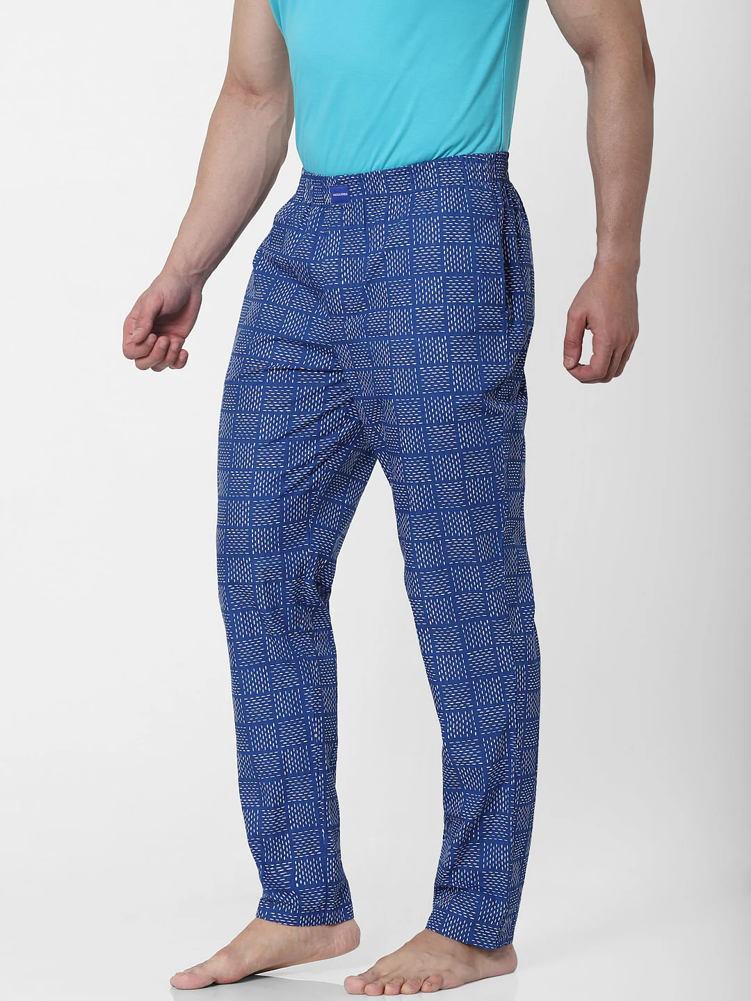 Blue Abstract Print Pyjamas - Image 3