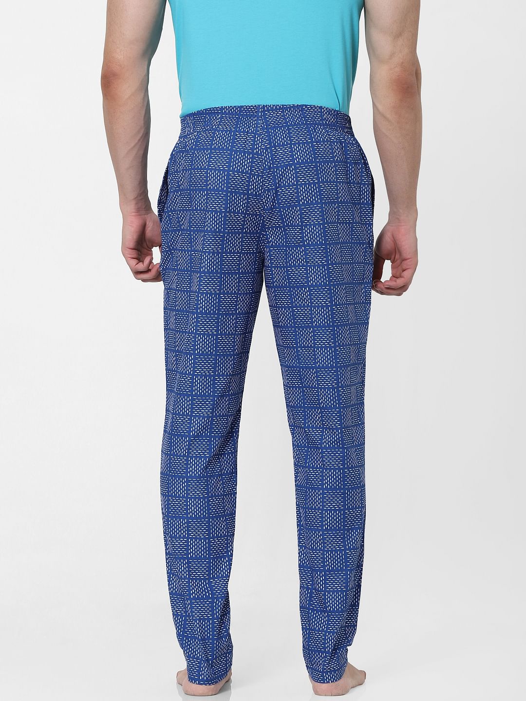 Blue Abstract Print Pyjamas - Image 4