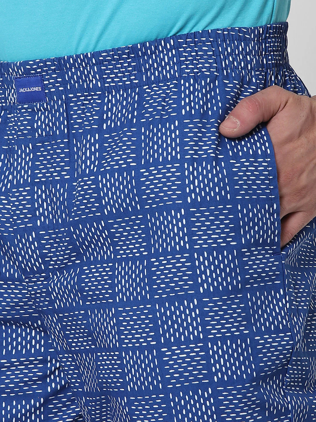 Blue Abstract Print Pyjamas - Image 5