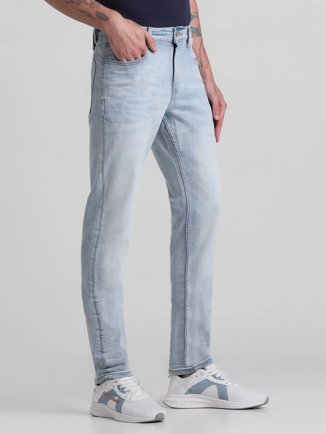 Light Blue Low Rise Glenn Slim Fit Jeans - Image 2