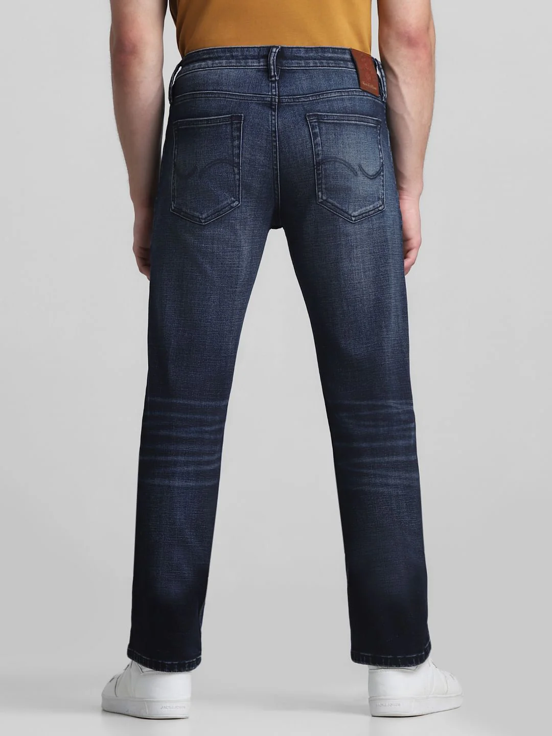 Dark Blue Mid Rise Clark Regular Fit Jeans - Image 3