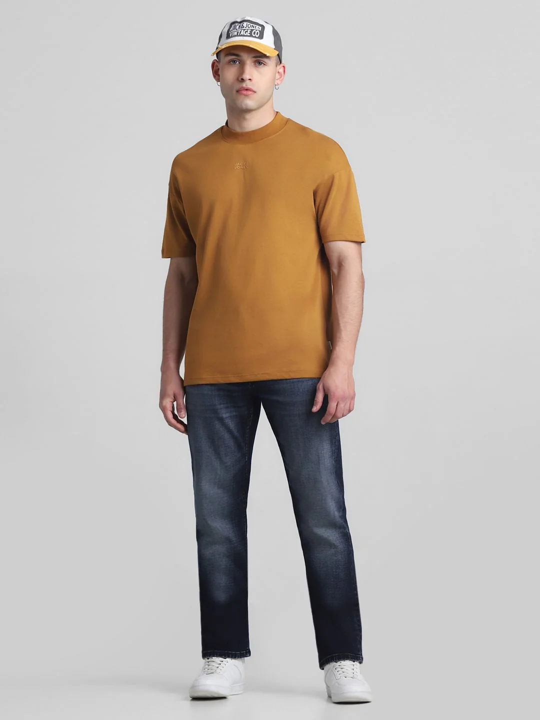 Dark Blue Mid Rise Clark Regular Fit Jeans - Image 6