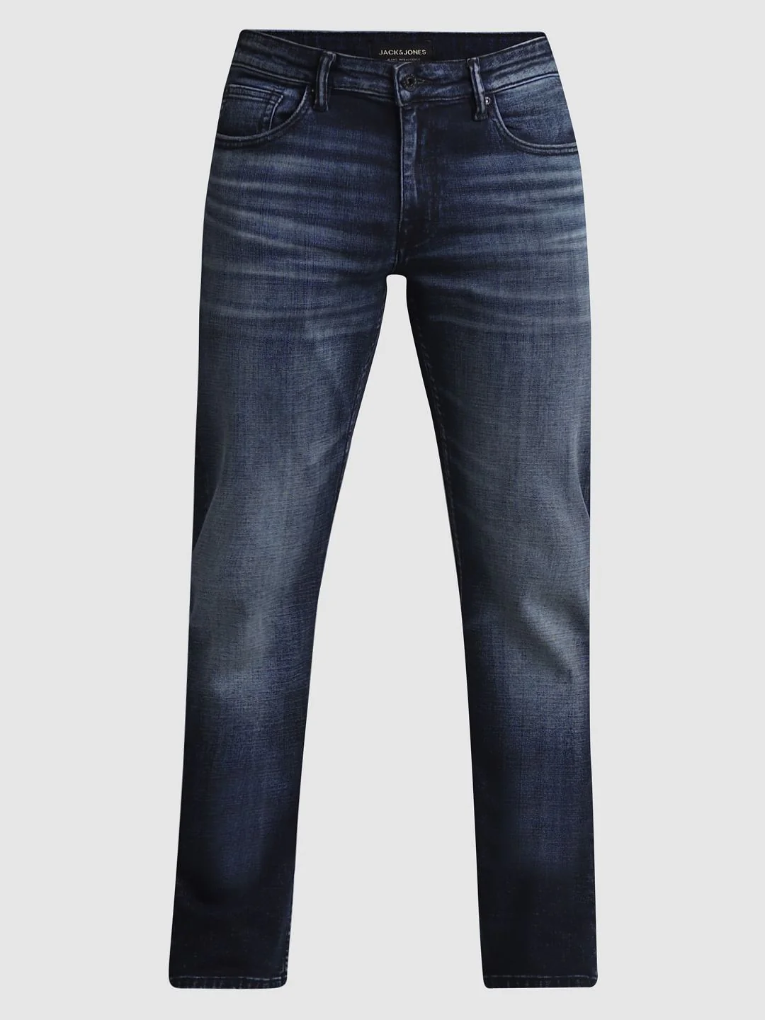 Dark Blue Mid Rise Clark Regular Fit Jeans - Image 7