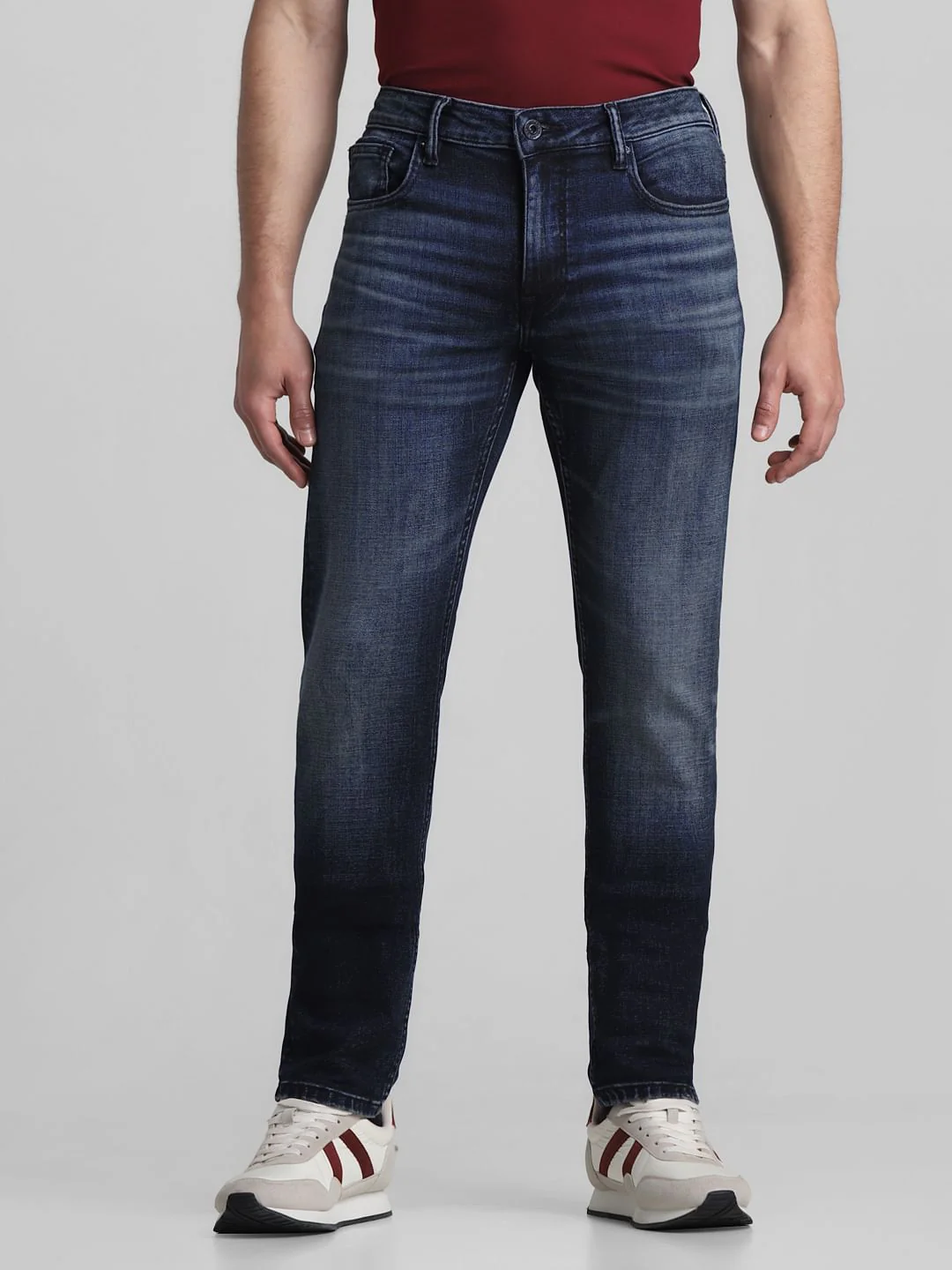 Dark Blue Low Rise GLENN Slim Fit Jeans