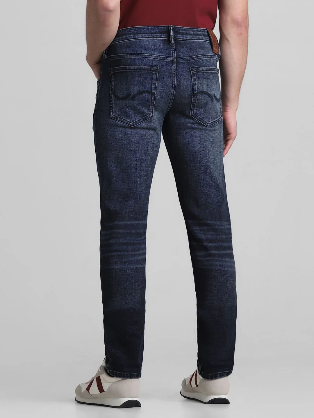 Dark Blue Low Rise GLENN Slim Fit Jeans - Image 3