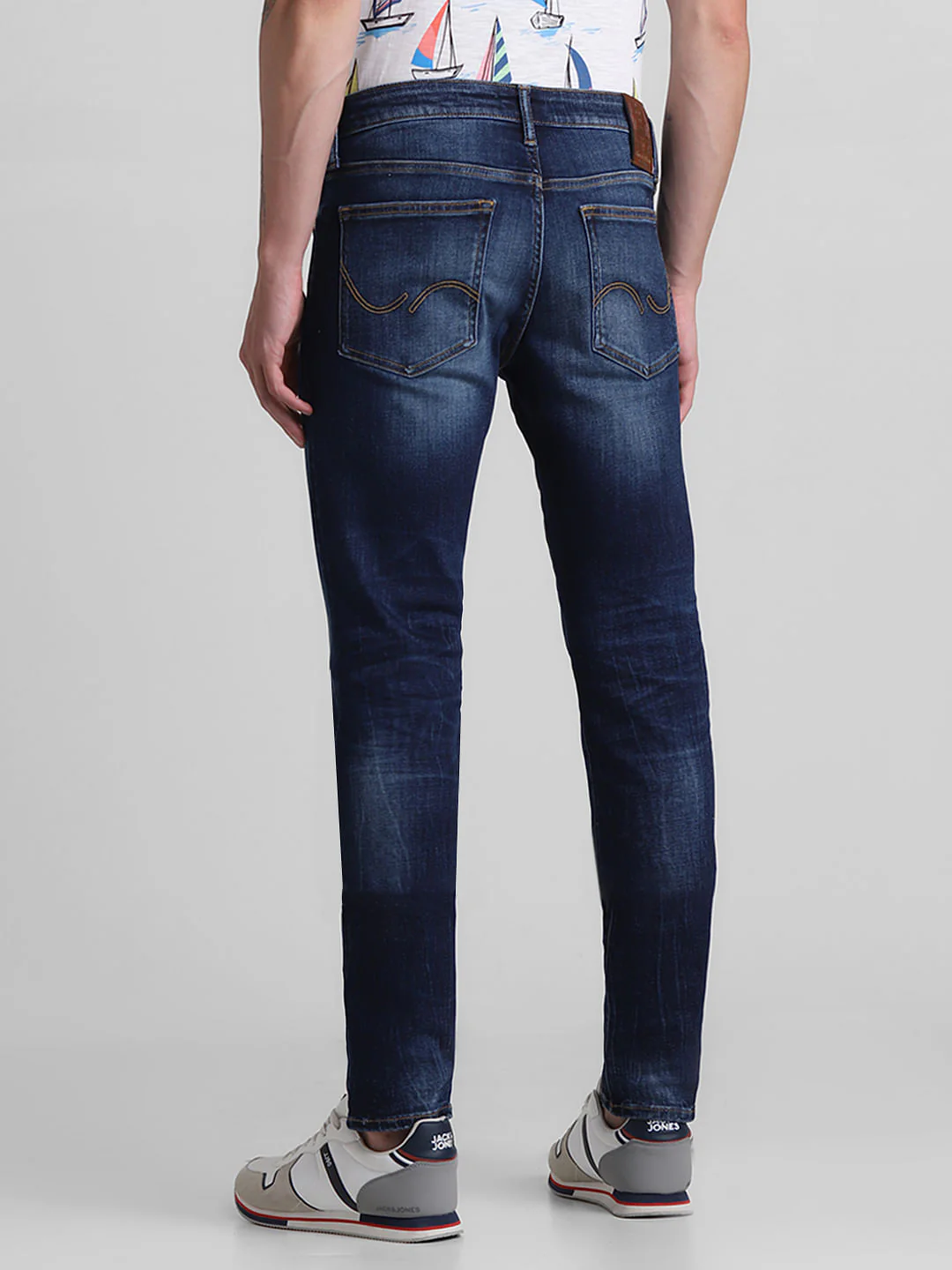 Dark Blue Low Rise Glenn Slim Fit Jeans - Image 3