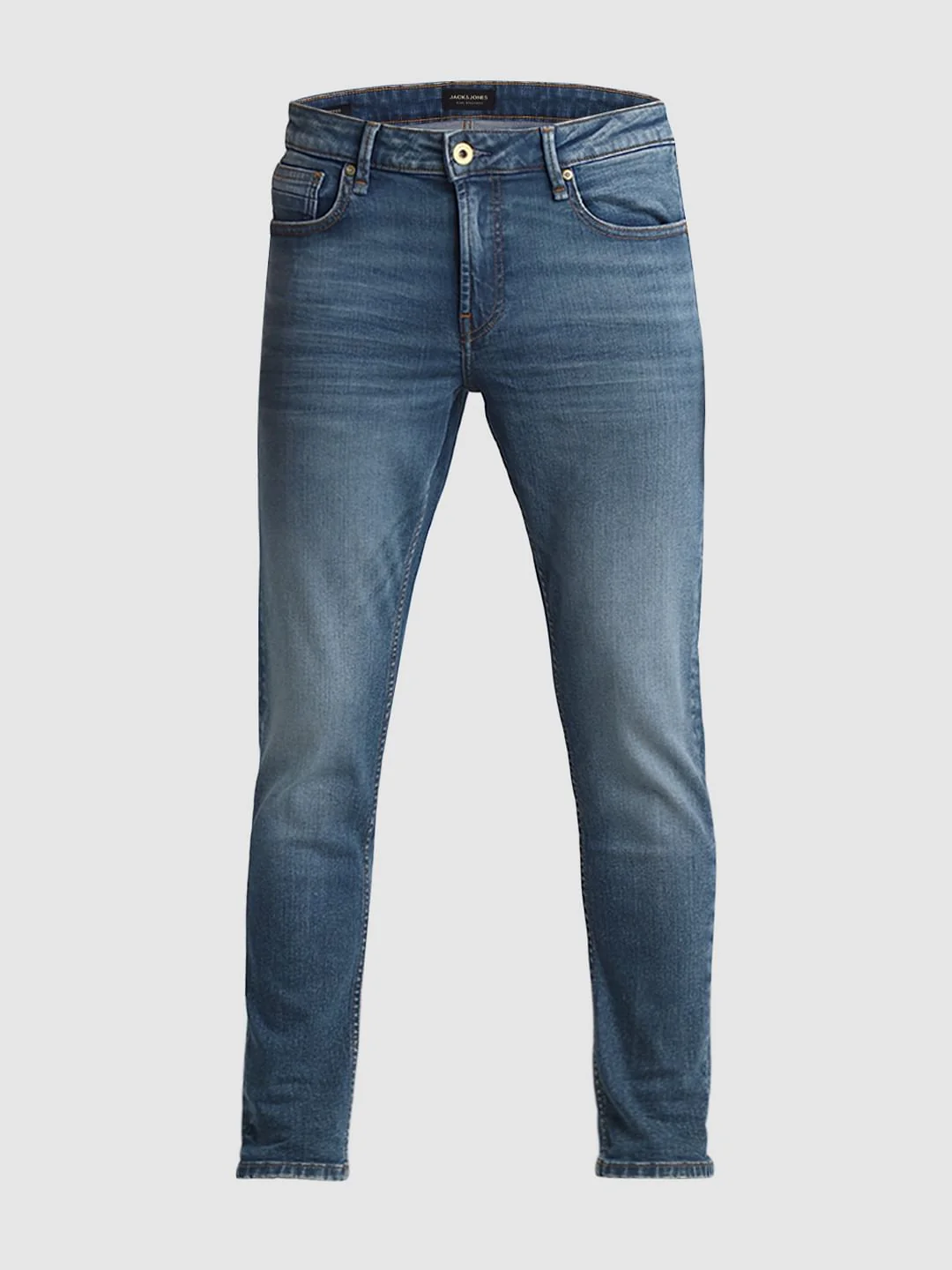 Dark Blue Mid Rise Brak Slim Fit Jeans - Image 8
