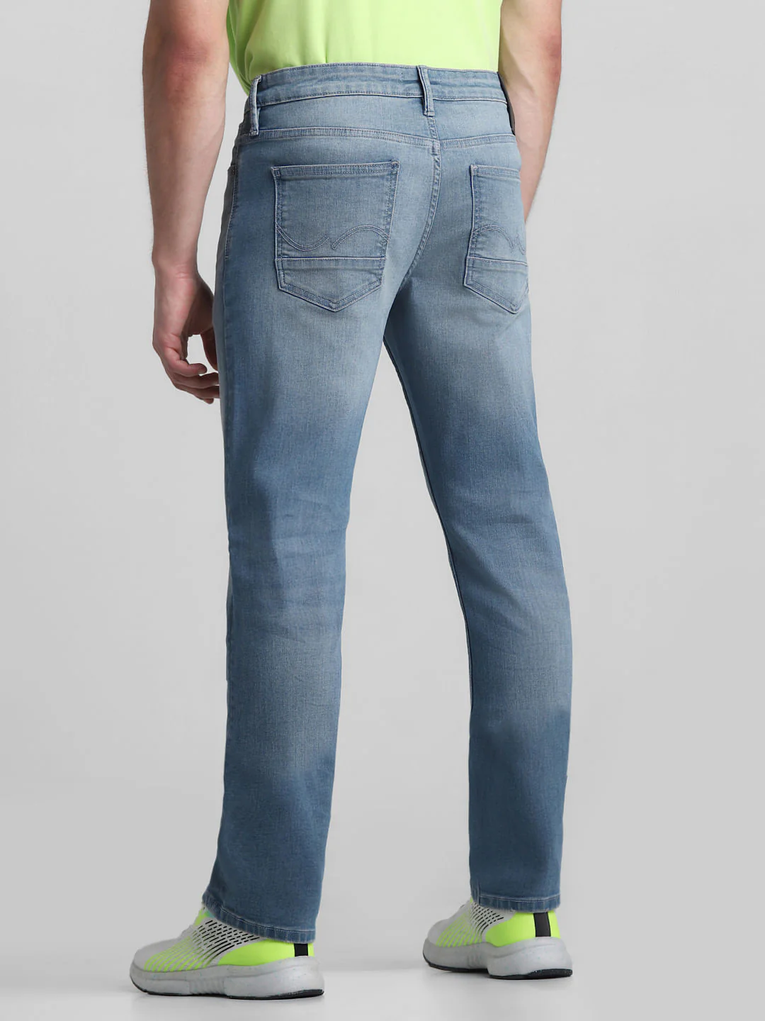 Light Blue Mid Rise Clark Regular Fit Jeans - Image 3