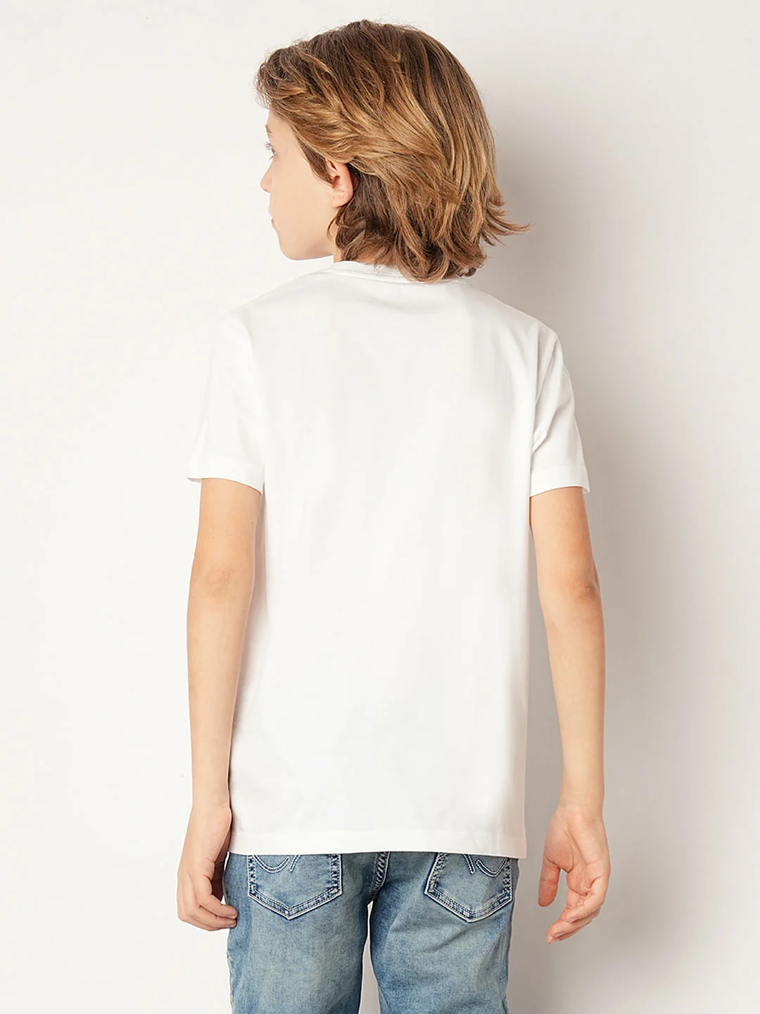 White Logo Print T-shirt - Image 4