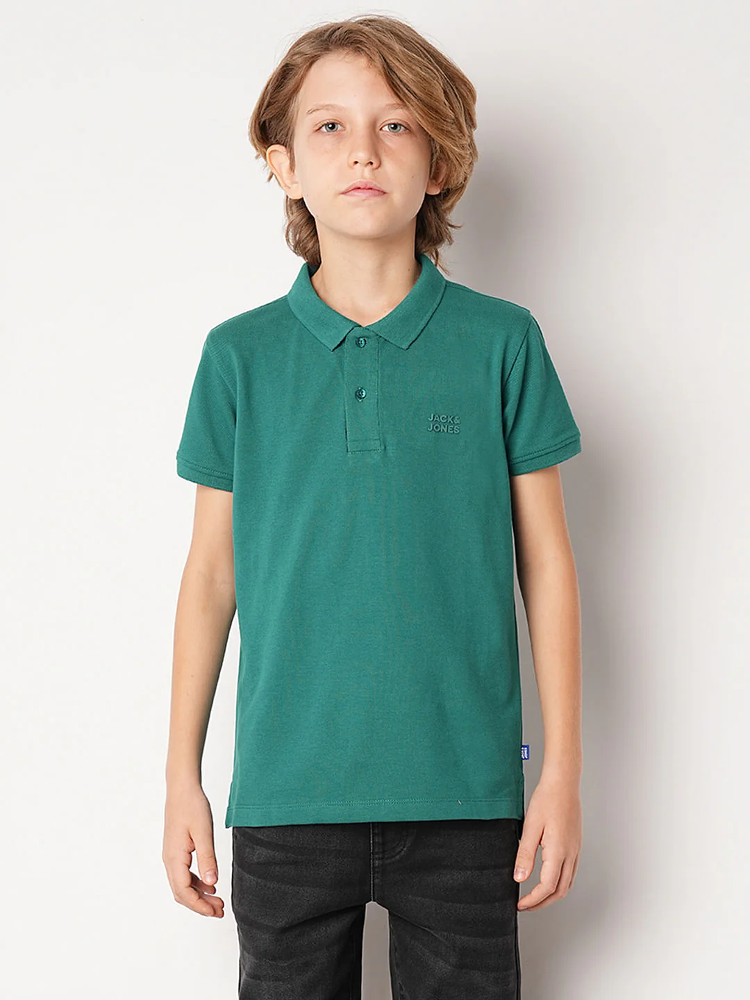 Green Logo Print Polo T-shirt - Image 2