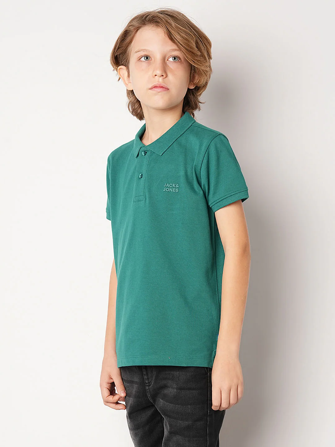 Green Logo Print Polo T-shirt - Image 3