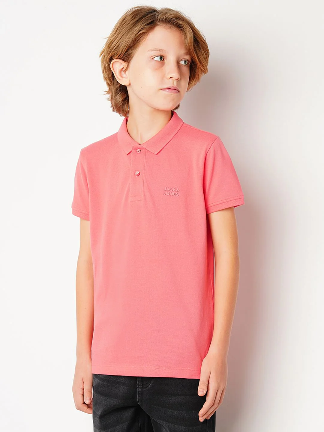 Pink Logo Print Polo T-shirt - Image 3