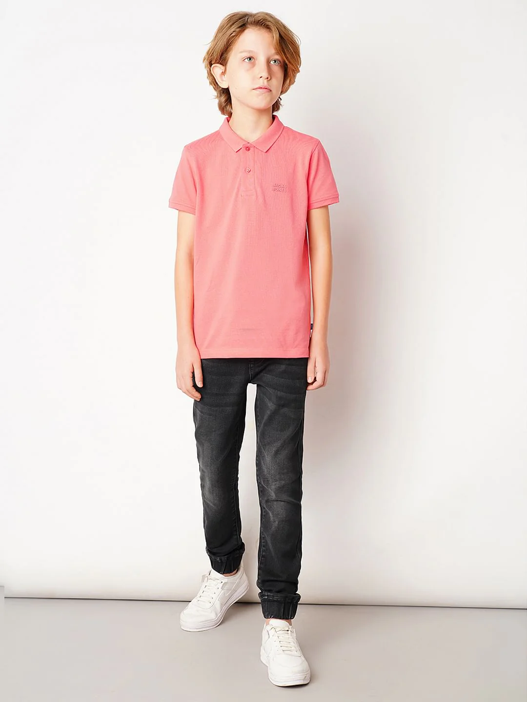 Pink Logo Print Polo T-shirt - Image 5
