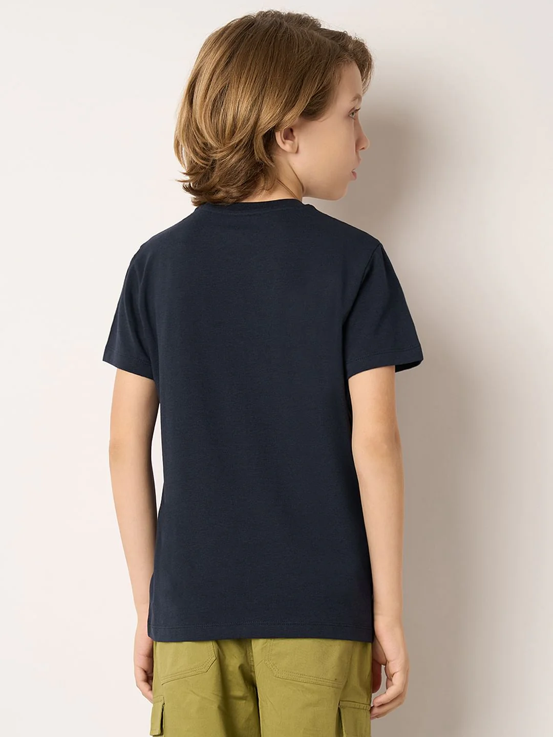 Boys Navy Blue Logo Print T-shirt - Image 4