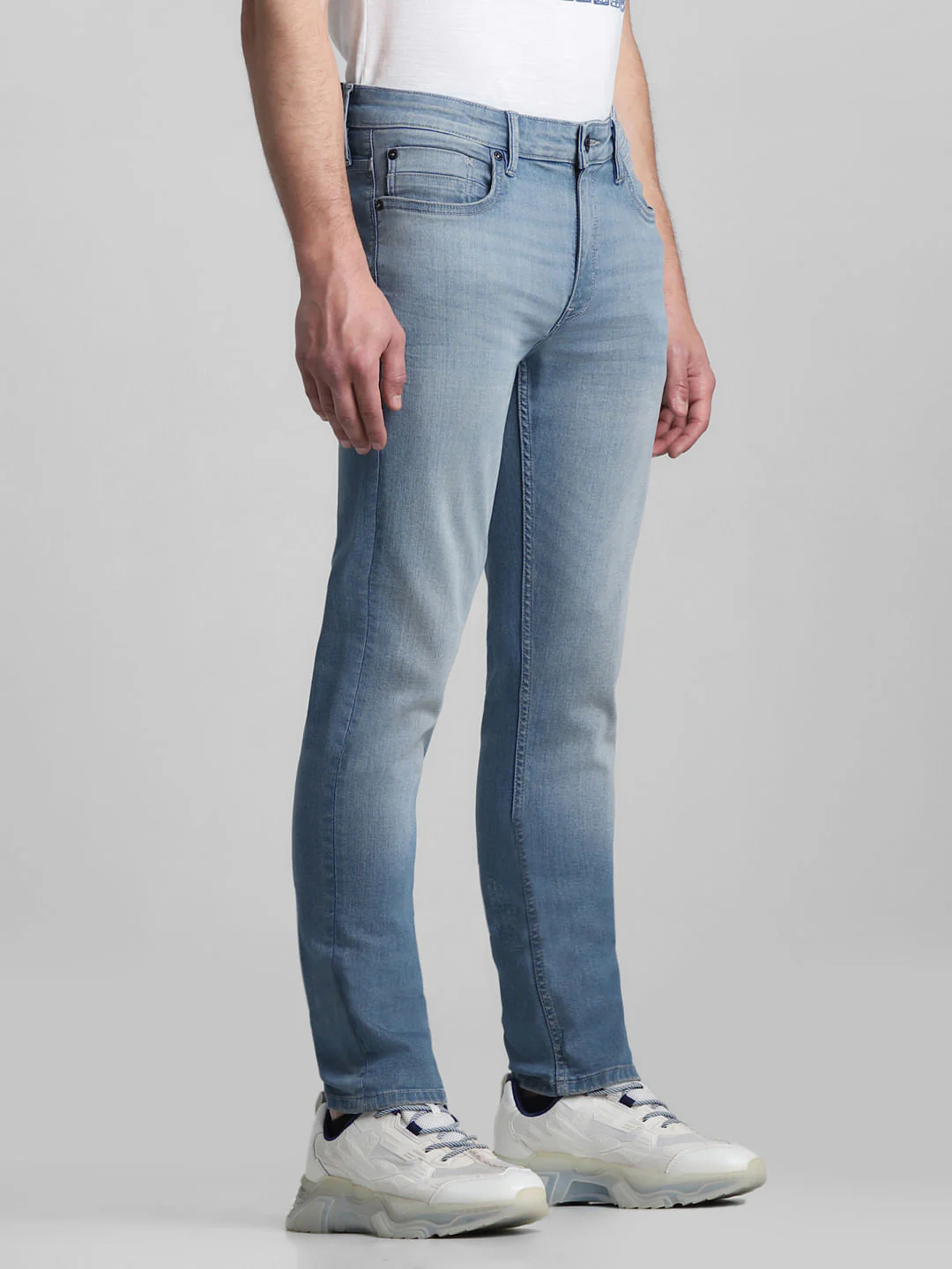 Light Blue Low Rise Washed Skinny Jeans - Image 2