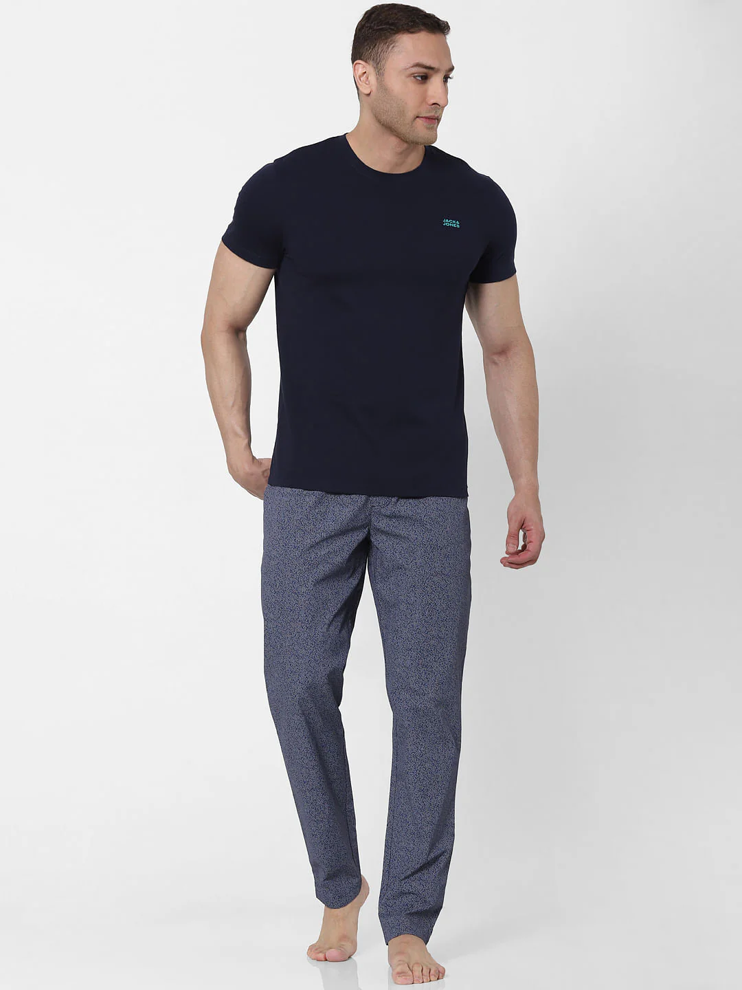 Blue Grain Print Pyjamas