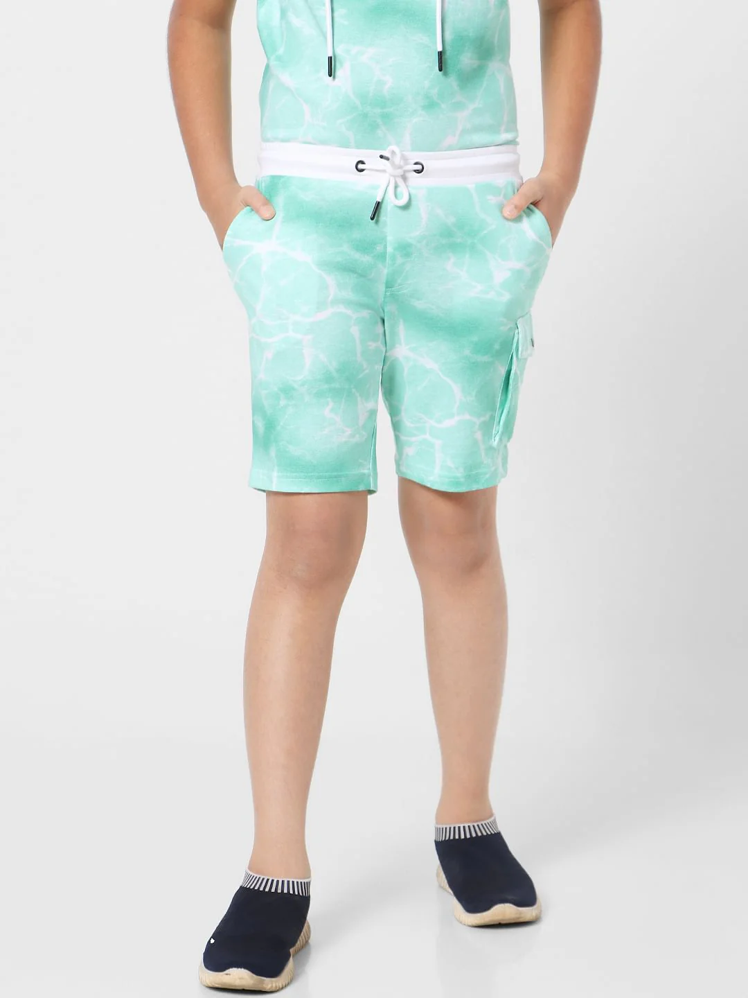 Boys Blue Co-ord Sweatshorts - Image 2
