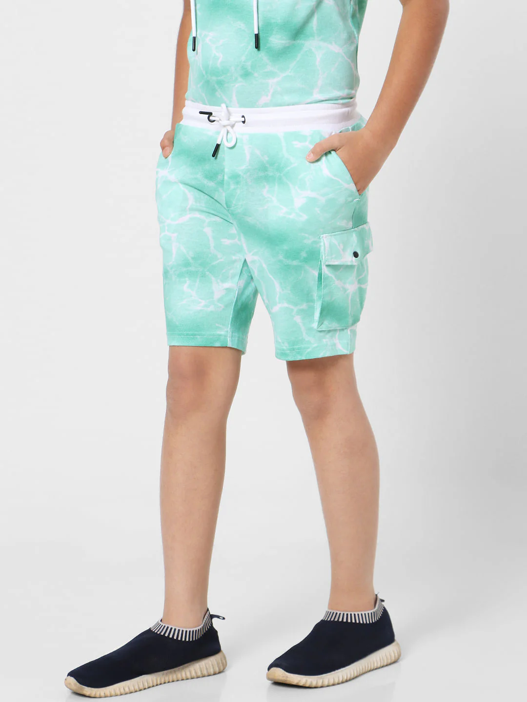 Boys Blue Co-ord Sweatshorts - Image 3