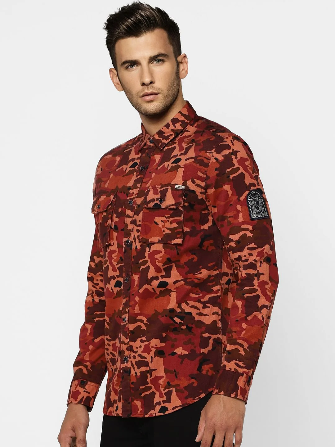 Brown Camo Full Sleeves Shirt - Image 3