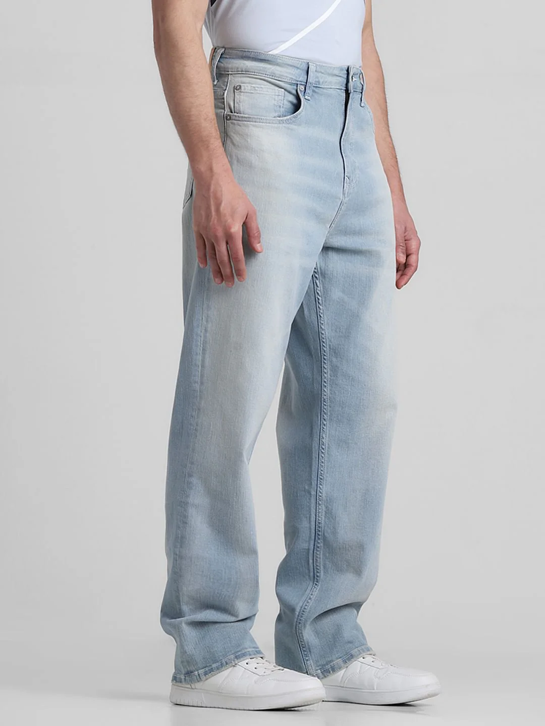 Light Blue High Rise Dario Loose Fit Jeans - Image 2