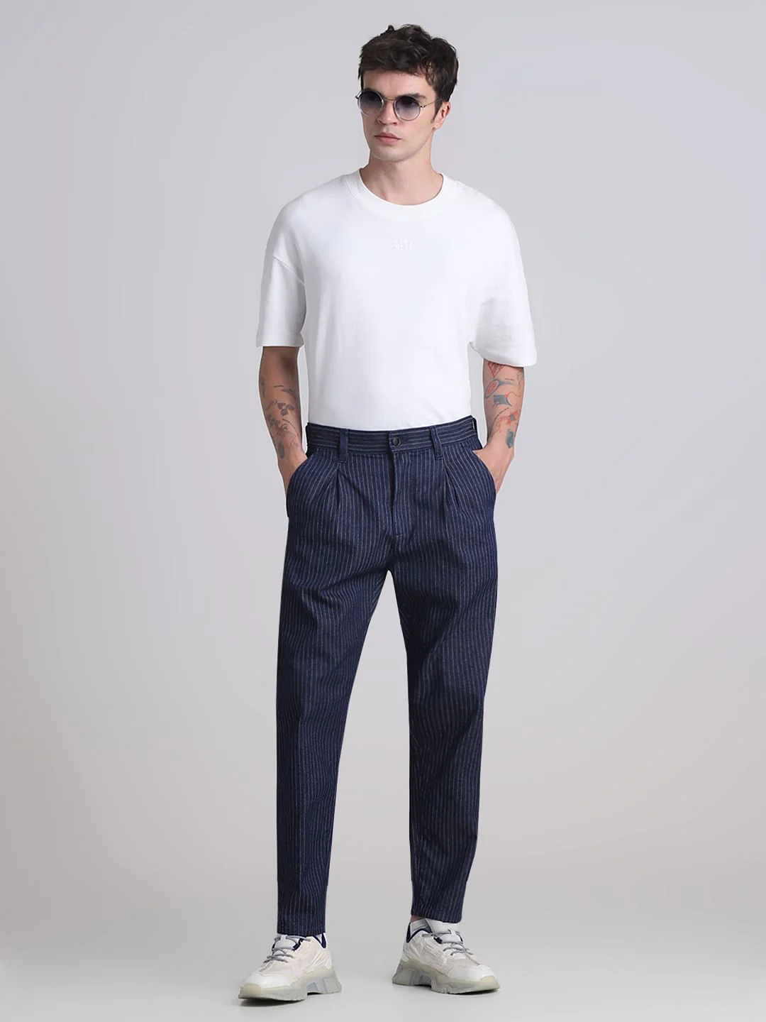 Blue Striped Ace Co-ord Set Anti Fit Jeans - Image 6