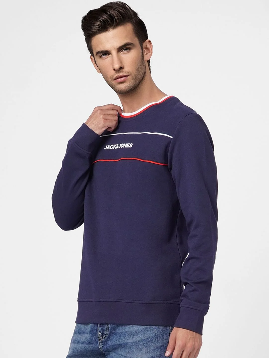 Blue Logo Print Sweatshirt - Image 3