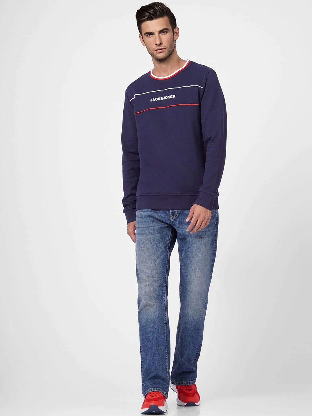 Blue Logo Print Sweatshirt - Image 6